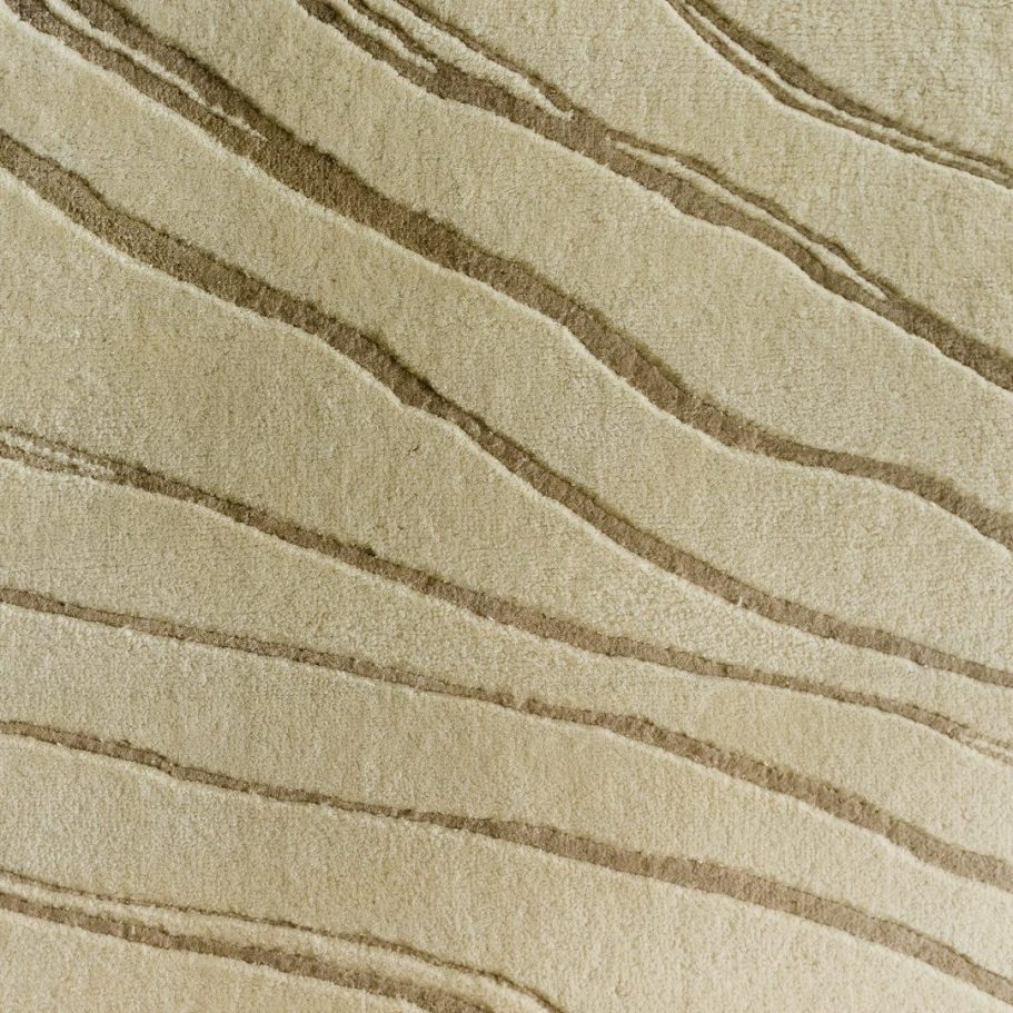 Textura de papel en tonos beige, con líneas onduladas en color marrón.